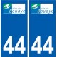 44 Bouaye logo autocollant plaque stickers ville