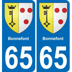 65 Bonnefont placa etiqueta de registro de la ciudad