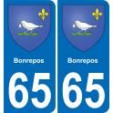 65 Bonrepos-aufkleber plakette ez stadt