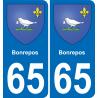 65 Bonrepos sticker plate registration city