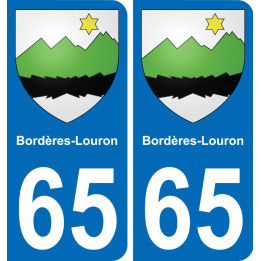 65 Bordères-Louron-aufkleber plakette ez stadt