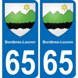 65 Bordères-Louron-aufkleber plakette ez stadt