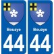 44 Bouaye autocollant plaque stickers ville