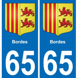 65 Bordes sticker plate registration city