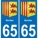 65 Bordes sticker plate registration city