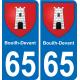 65 Bouilh-Devant sticker plate registration city