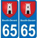 65 Bouilh-Devant placa etiqueta de registro de la ciudad