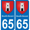 65 Bouilh-Devant placa etiqueta de registro de la ciudad