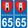 65 Bouilh-Devant sticker plate registration city