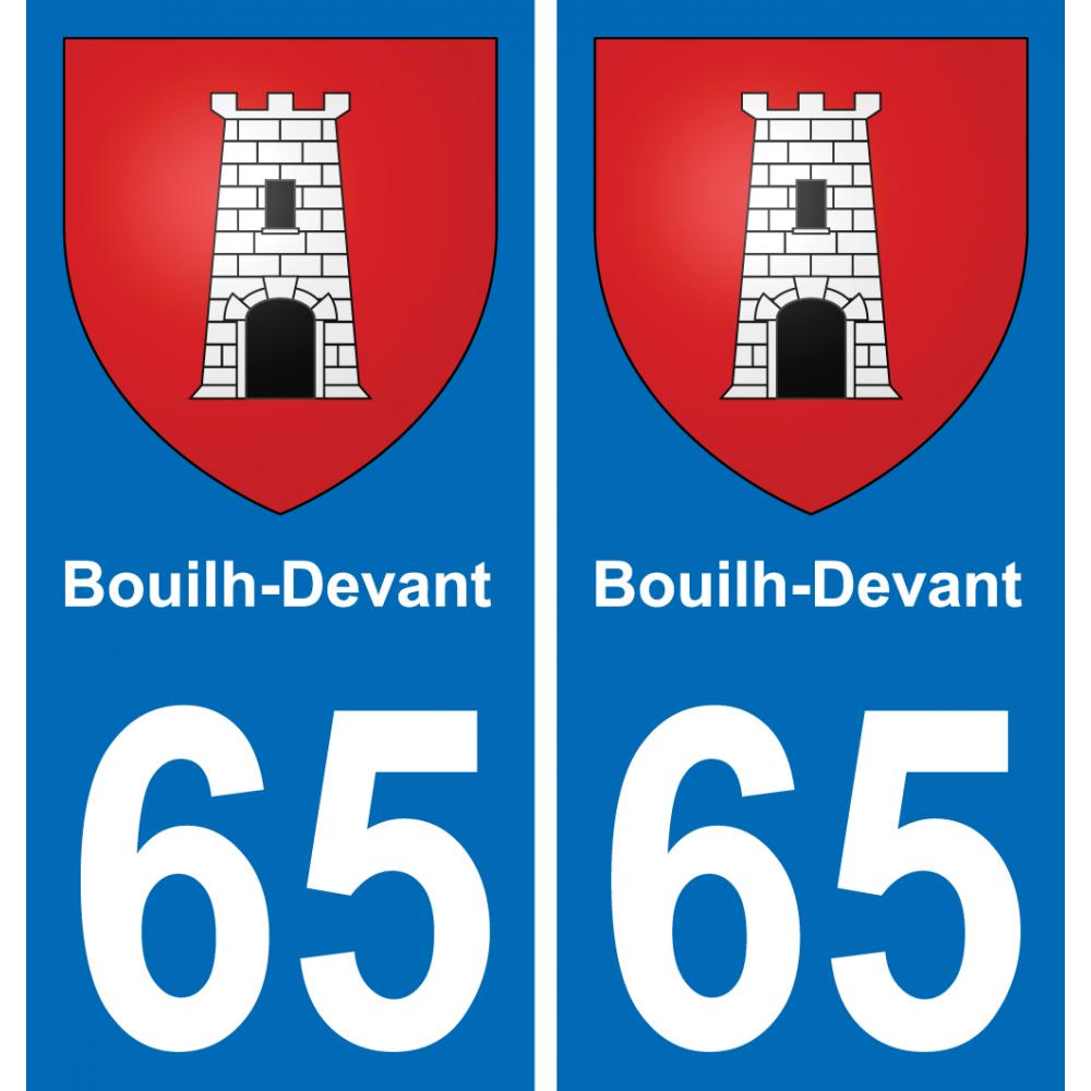 65 Bouilh-Devant adesivo piastra di registrazione city