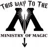 This way to the ministry of magic Potter Poudlard autocollant WC sticker logo56