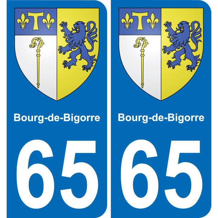65 Bourg-de-Bigorre-aufkleber plakette ez stadt