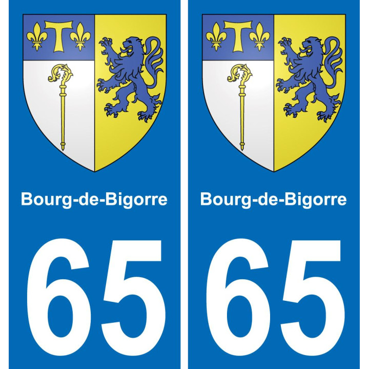 65 Bourg-de-Bigorre-aufkleber plakette ez stadt