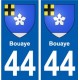44 Bouaye autocollant plaque stickers ville