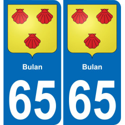 65 Bulan placa etiqueta de registro de la ciudad
