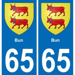 65 Bun placa etiqueta de registro de la ciudad