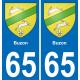 65 Buzon sticker plate registration city
