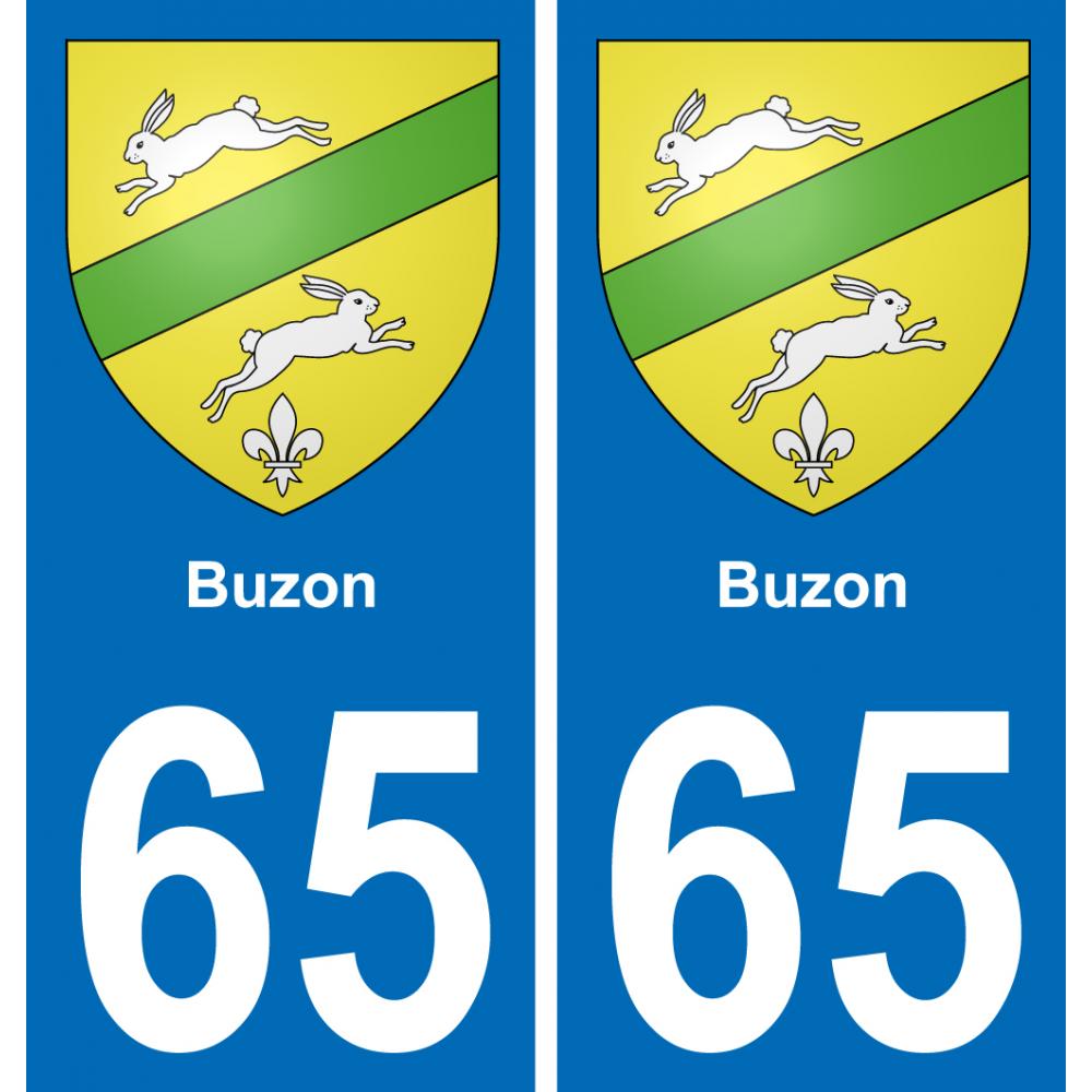 65 Buzon sticker plate registration city