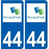 44 Bouguenais logo autocollant plaque stickers ville