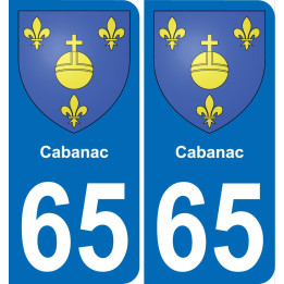 65 Cabanac sticker plate registration city