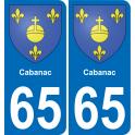 65 Cabanac-aufkleber plakette ez stadt
