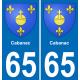 65 Cabanac autocollant sticker plaque immatriculation auto ville