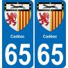 65 Cadéac-aufkleber plakette ez stadt
