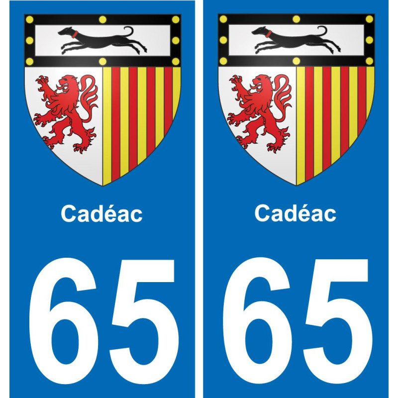 65 Cadéac-aufkleber plakette ez stadt