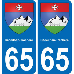 65 Cadeilhan-Trachère-aufkleber plakette ez stadt