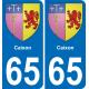 65 Caixon sticker plate registration city