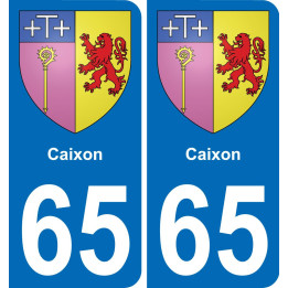 65 Caixon sticker plate registration city