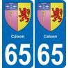 65 Caixon sticker plate registration city