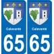 65 Calavanté placa etiqueta de registro de la ciudad