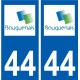 44 Bouguenais logo autocollant plaque stickers ville