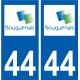 44 Bouguenais logo autocollant plaque stickers ville