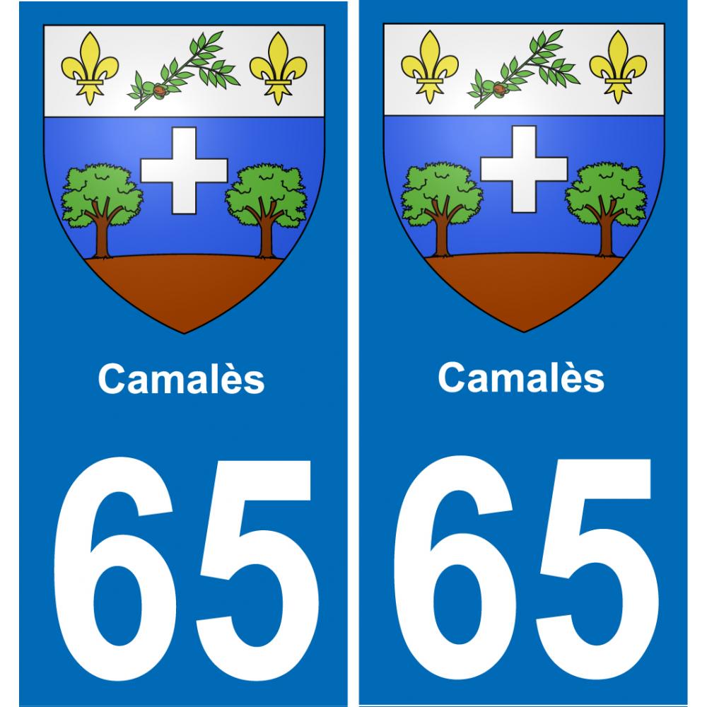 65 Camalès sticker plate registration city