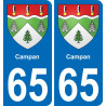 65 Campan placa etiqueta de registro de la ciudad