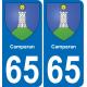 65 Camparan adesivo piastra di registrazione city