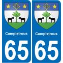 65 Campistrous adesivo piastra di registrazione city