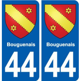 44 Bouguenais autocollant plaque stickers ville