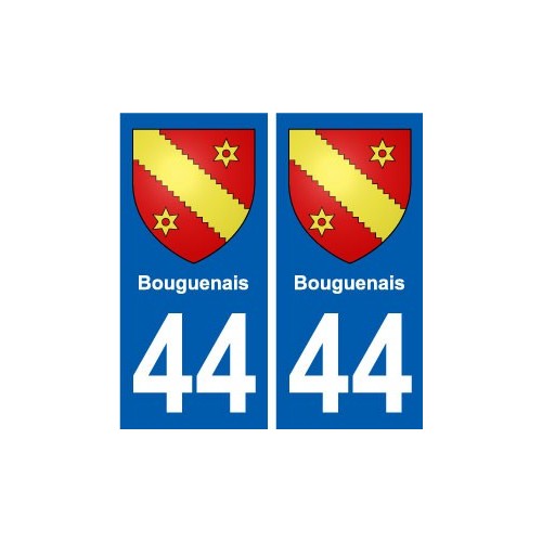 44 Bouguenais autocollant plaque stickers ville