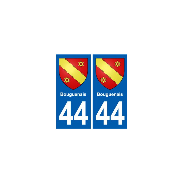 44 Bouguenais autocollant plaque stickers ville
