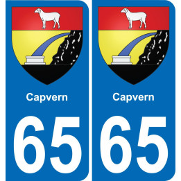65 Capvern placa etiqueta de registro de la ciudad