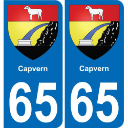 65 Capvern placa etiqueta de registro de la ciudad