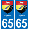 65 Capvern placa etiqueta de registro de la ciudad