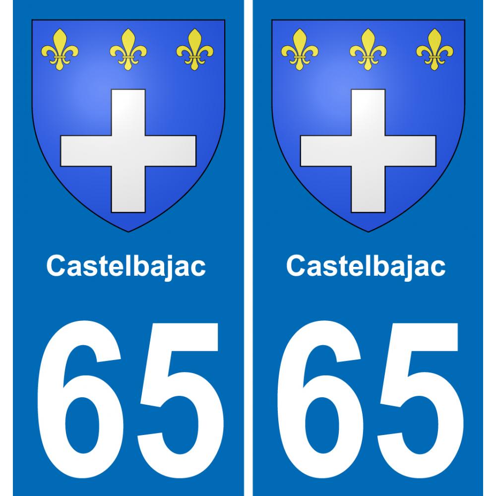 65 Castelbajac sticker plate registration city