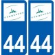 44 Carquefou logo autocollant plaque stickers ville