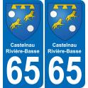 65 Castelnau-Rivière-Basse adesivo piastra di registrazione city