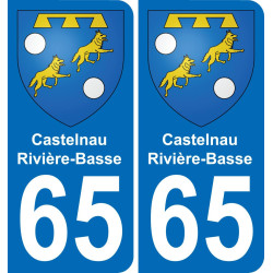 65 Castelnau-Rivière-Basse-aufkleber plakette ez stadt
