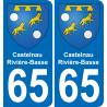 65 Castelnau-Rivière-Basse-aufkleber plakette ez stadt